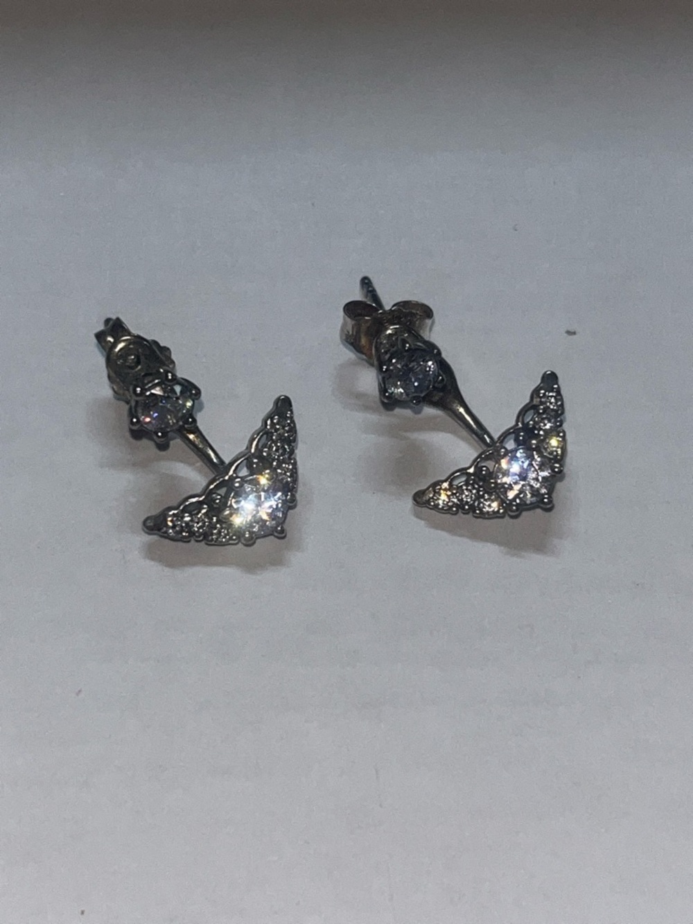 Authentic PANDORA Fairytale Tiara Stud Earrings, Clear CZ